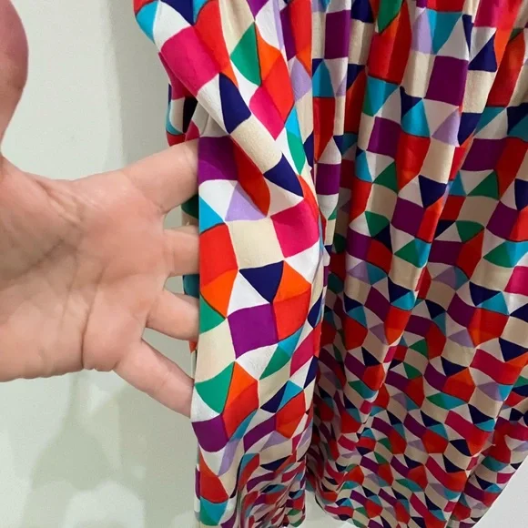 Kate Spade Multicolor Tile Silk Blaire Midi Dress - Picture 5 of 10